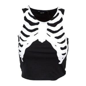 💀🖤𝕴𝖗𝖔𝖓 𝕱𝖎𝖘𝖙 Bone In Crop Tank